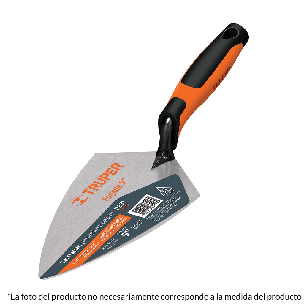 Cuchara p/ albañil 12' forjada tipo Filadelfia, Comfort Grip