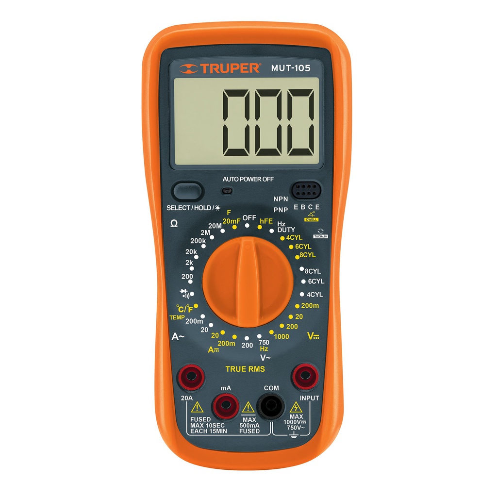 Multimetro digital para mant automotriz con RMS verdadero