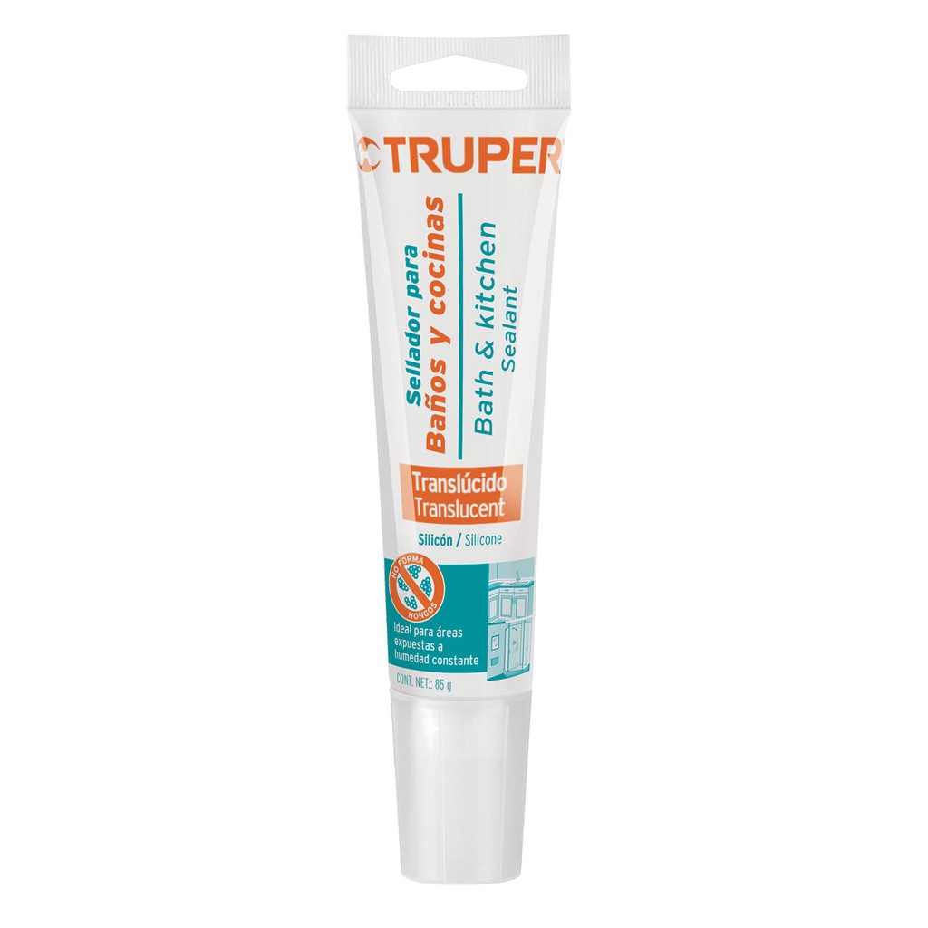 Sellador translucido para baños y cocinas, 85 g, Truper