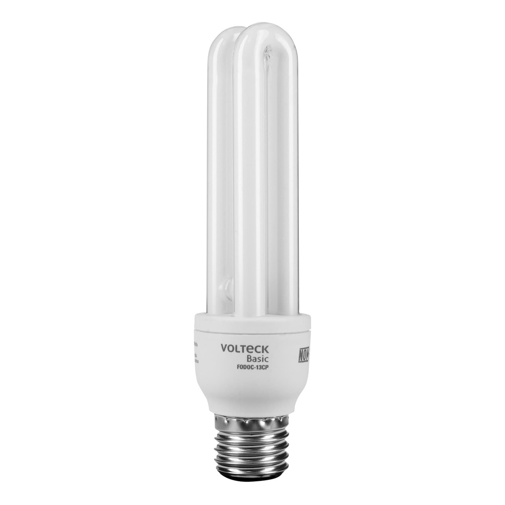 Lampara doble T4 13 W luz calida en caja, Volteck