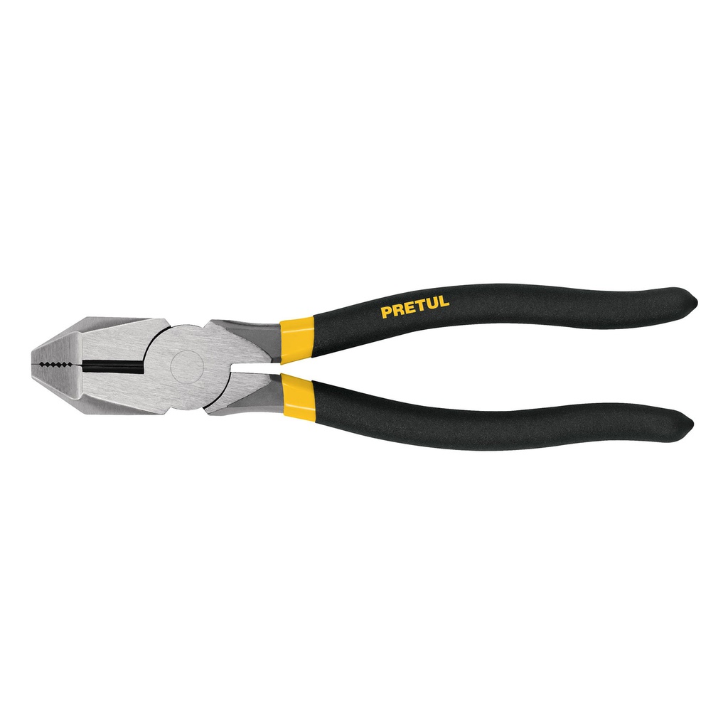 Pinza para electricista 8' uso rudo, mango de PVC, Pretul