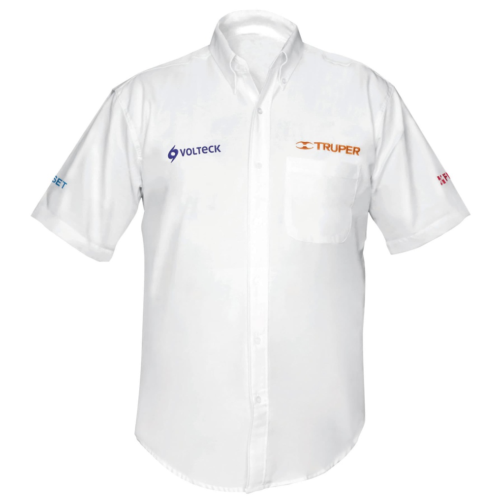 Camisa manga corta para hombre, blanca, EG, Truper