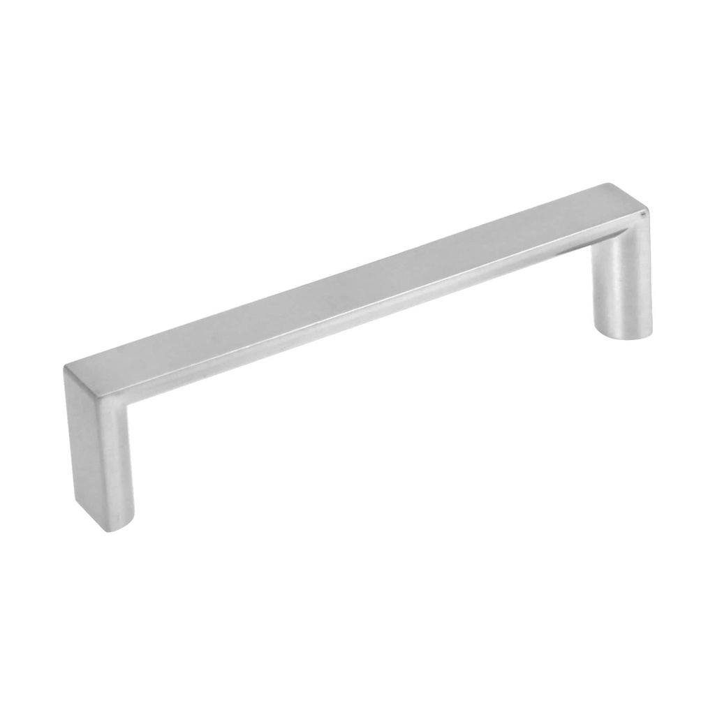 Jaladera metalica de 96 mm estilo 'Andamio', niquel satinado