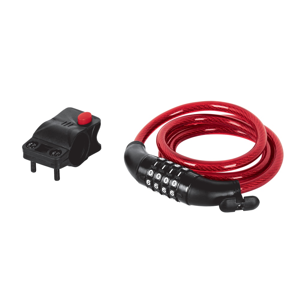 Candado de cable con combinacion, 10 mm X 1.20 m, Hermex