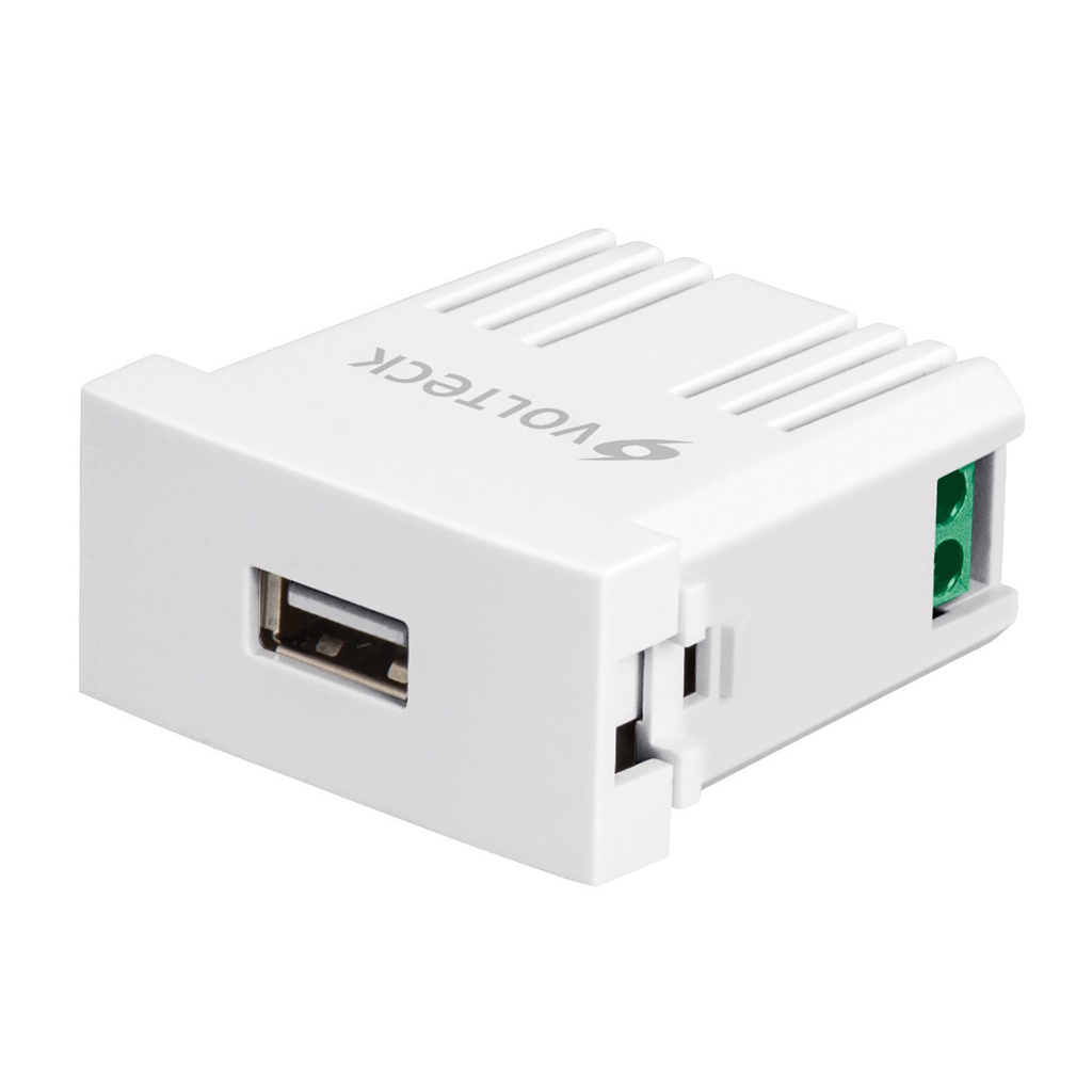 Cargador USB a la pared, 2.1A, linea Oslo, color blanco