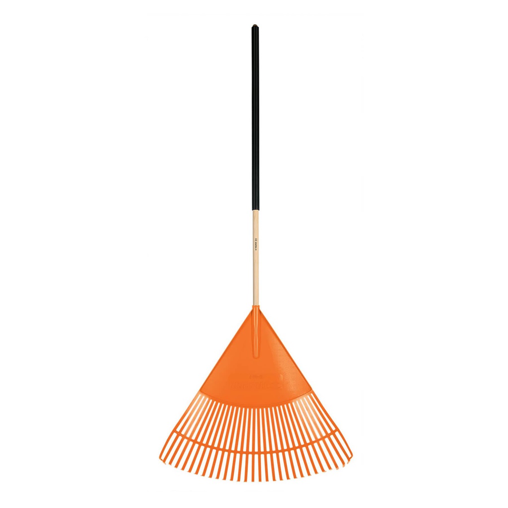 Escoba plastica para jardin, flexible, 30 dientes, mango 48'