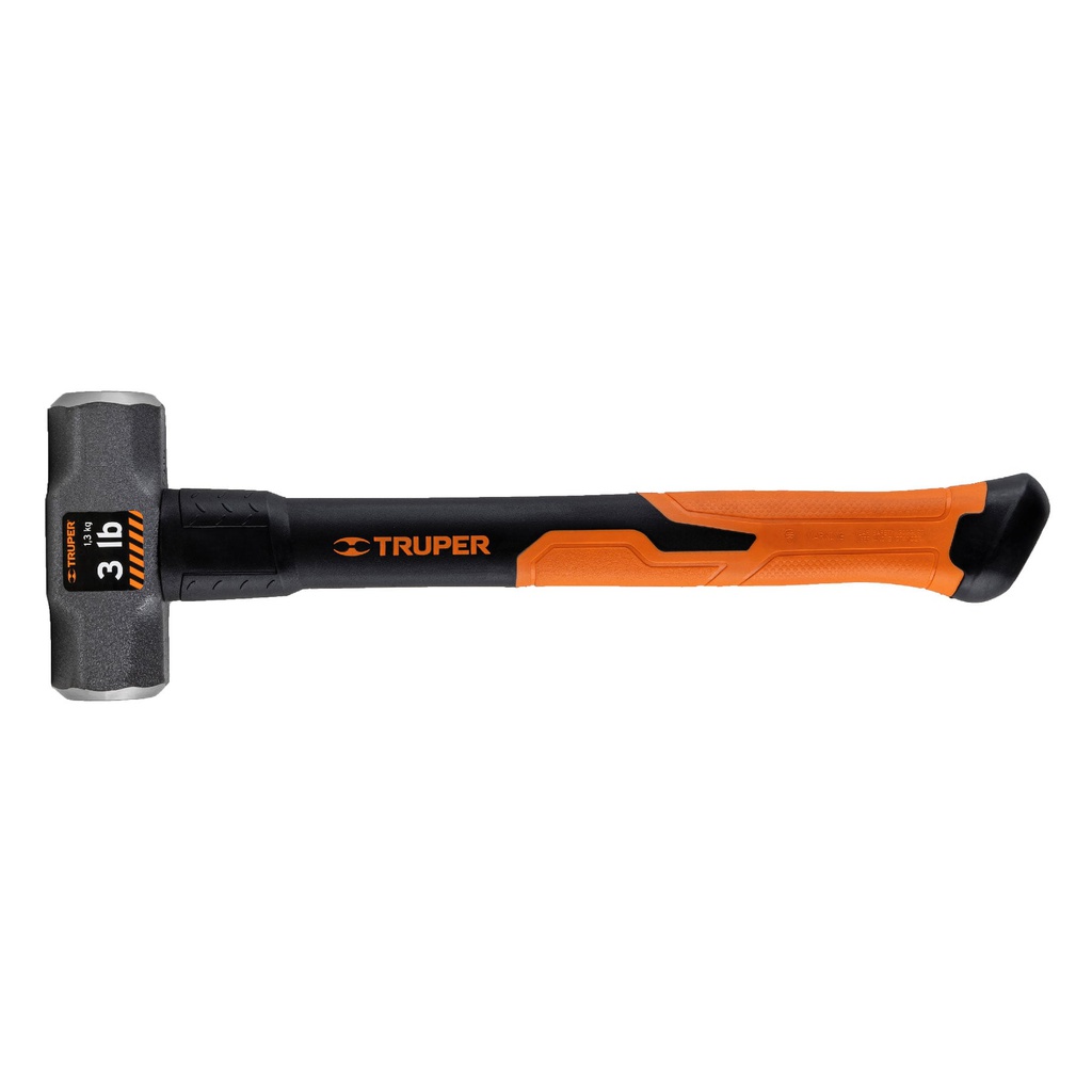 Marro octagonal 3 lb, mango de fibra de vidrio 14', Truper