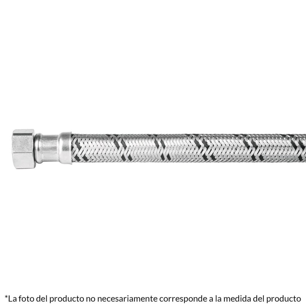 Manguera para boiler, acero inox, 1/2'x1/2', 80 cm, Foset