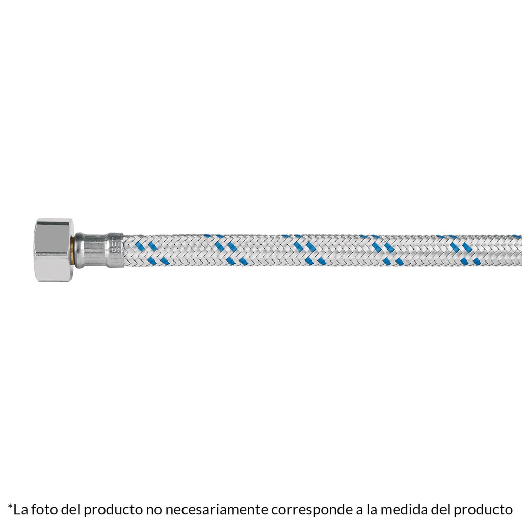 Manguera lavabo/fregadero, aluminio, 1/2' x 1/2', 40 cm