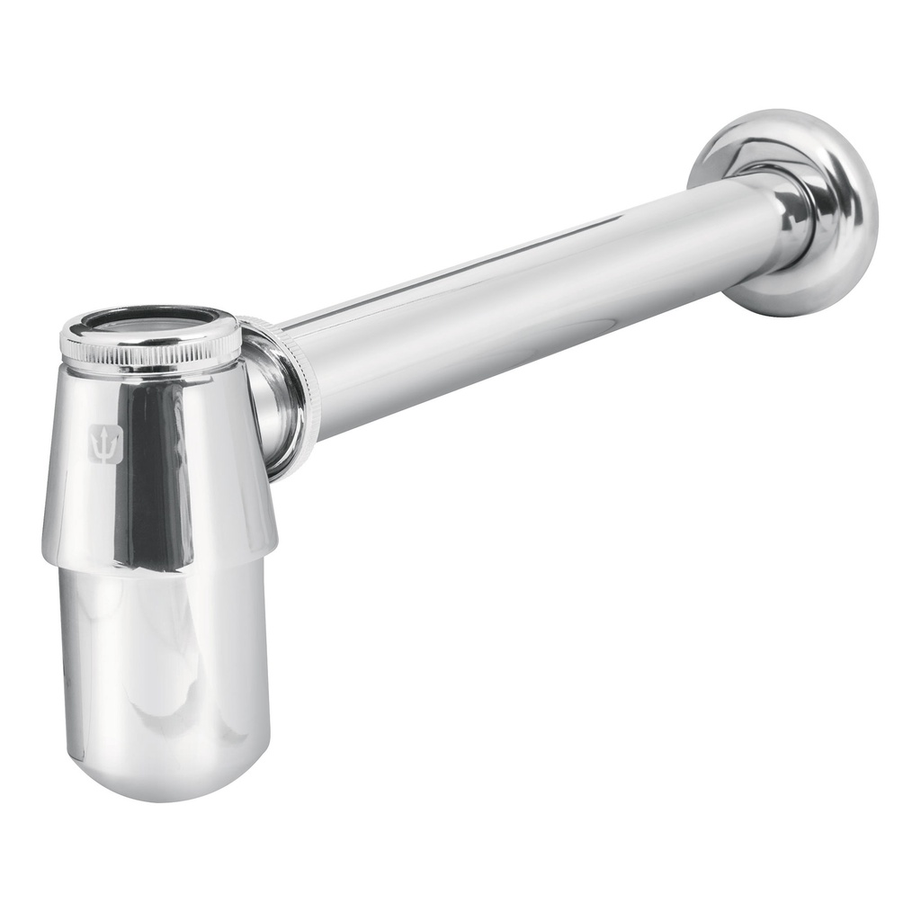Cespol de bote 1-1/4', sin contra, laton cromo, para lavabo