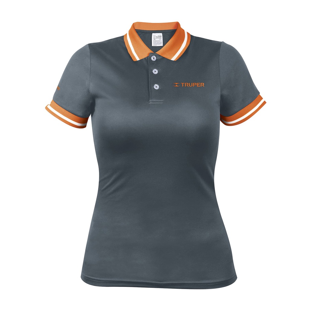 Playera polo performance para mujer, gris, M, Truper