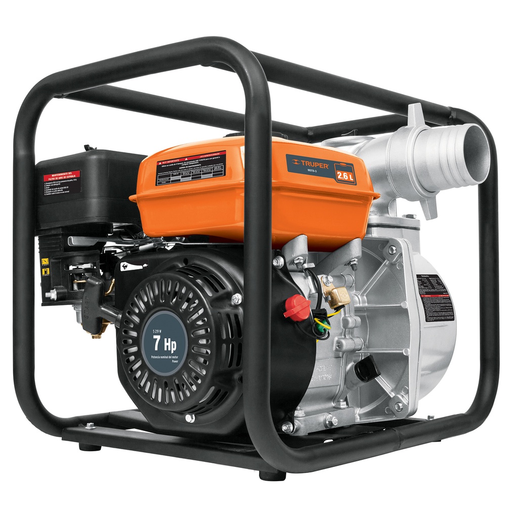 Motobomba autocebante 3' x 3' a gasolina 7 HP, Truper