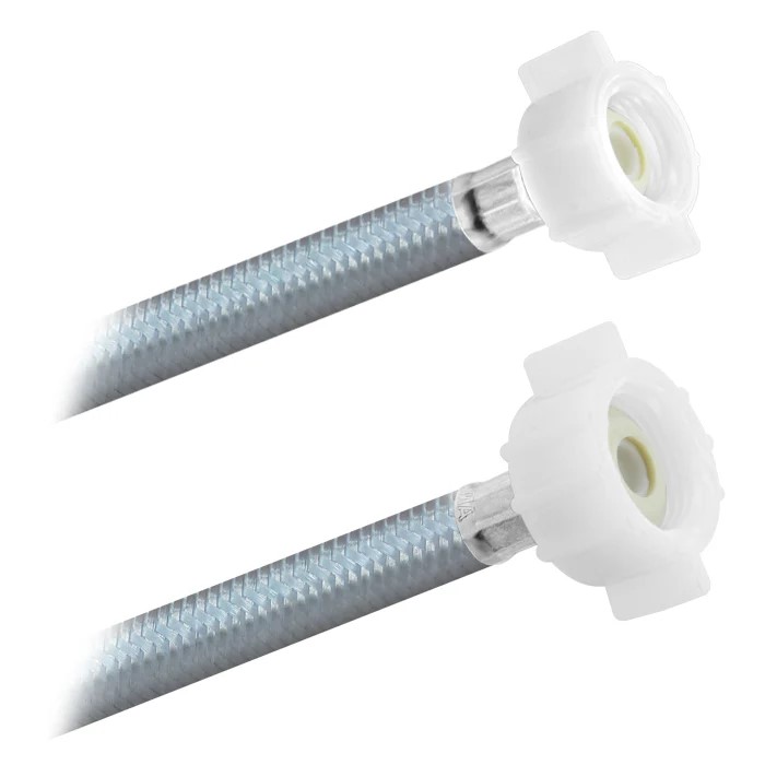 FamaFlex Poliacero Para Sanitario 1/2" AM x 7/8" AM x 30cm.-12"  (3875)