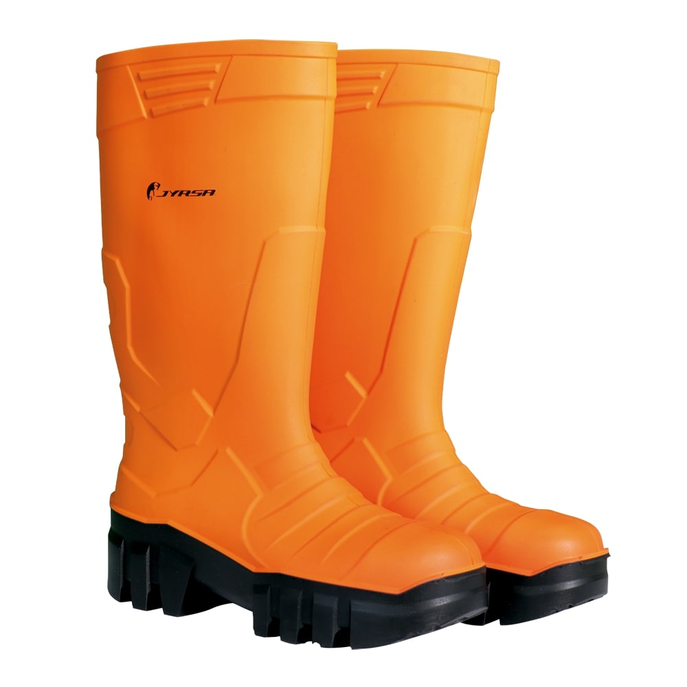 BOTA DE SEGURIDAD DE TPU TERMICA ANARANJADA TALLA 27