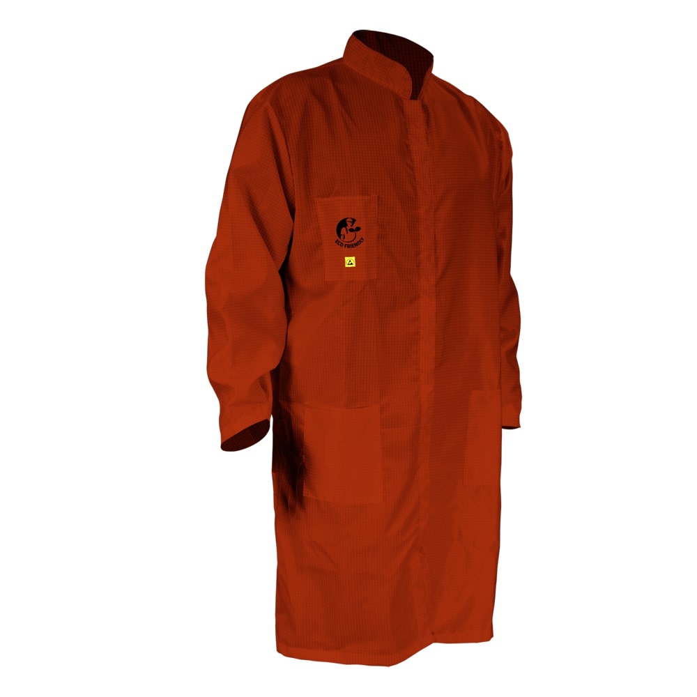 BATA ANTIESTATICA ECOFRIENDLY ROJA TALLA DOBLE EXTRA GRANDE.