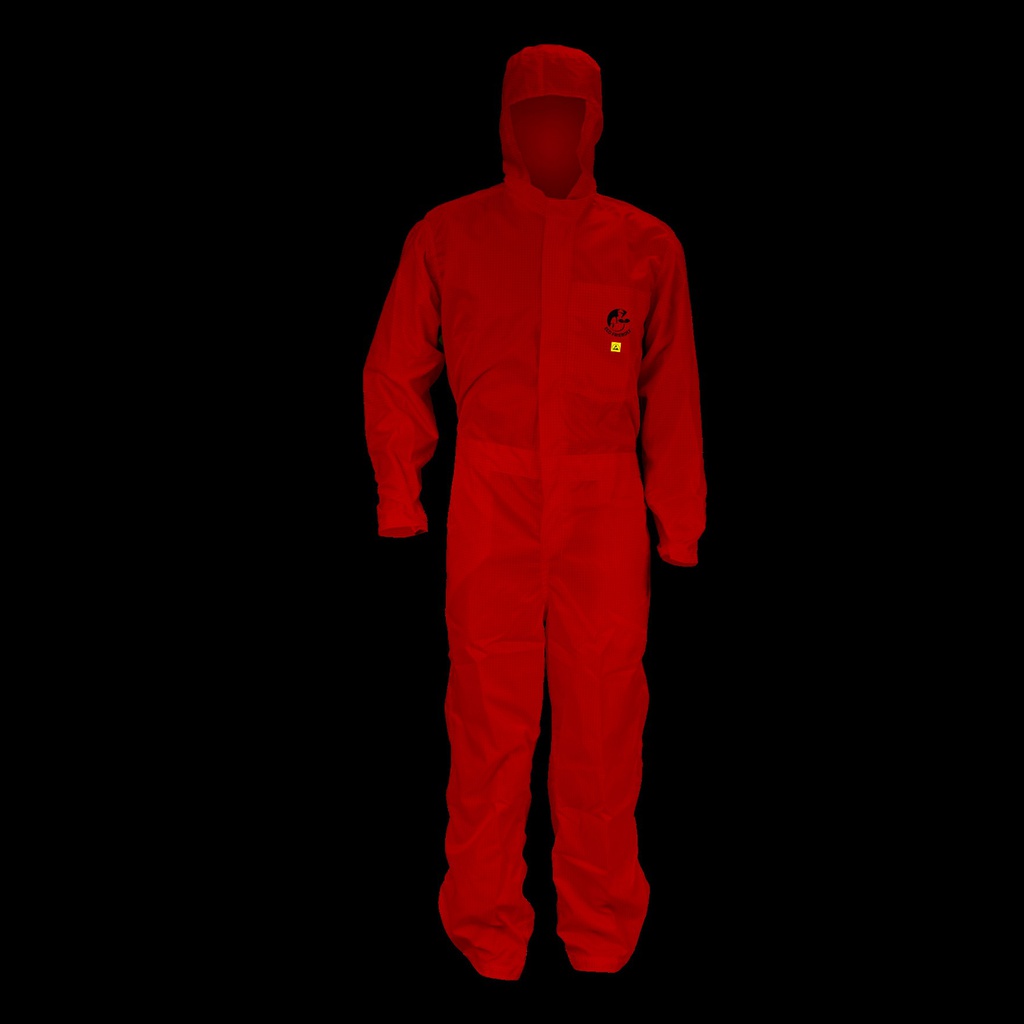 OVEROL ANTIESTATICO ECOFRIENDLY ROJO TALLA MEDIANA.