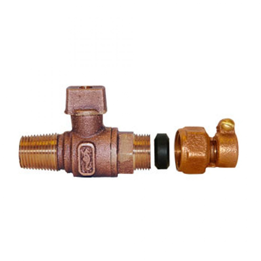 19MM.VALVULA INSER.ESFERA P/TUB.COBRE O POLIET.C/TCA.ABRAZADERA