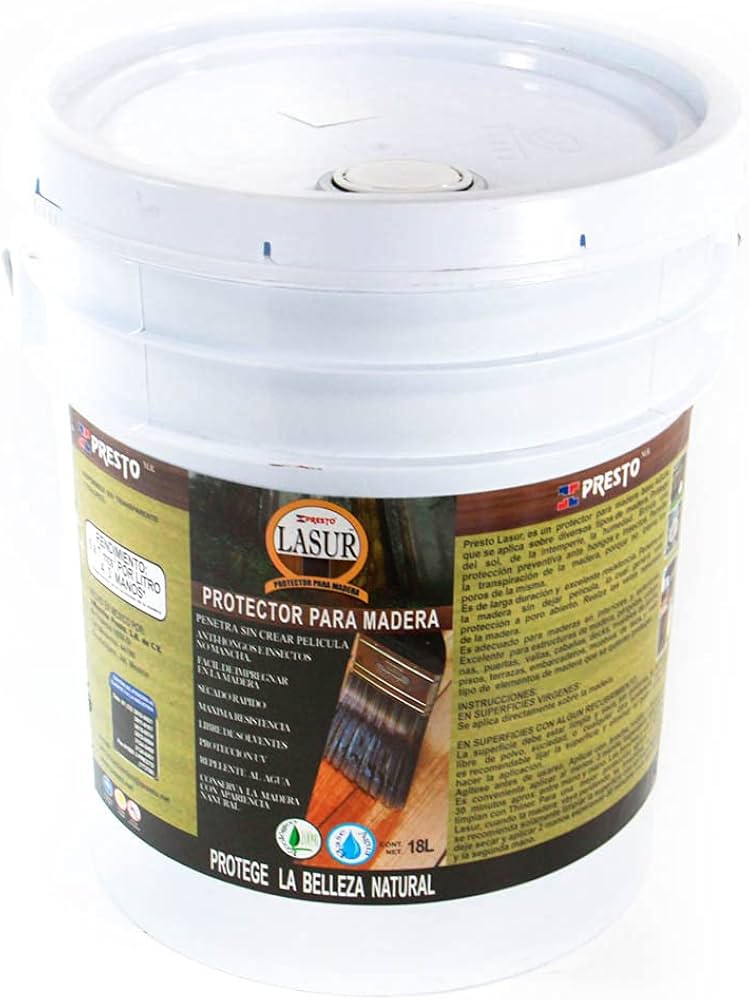 PROTECTOR P/MADERA LASUR TRANSP CUBETA 18 LT
