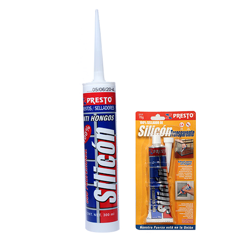 SILICON PRESTO 100% TRANSP CARTUCHO 300 ML