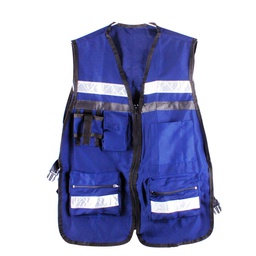 [ST-6-600-510] CHALECO TIPO SUPERVISOR AZUL REY UNITALLA