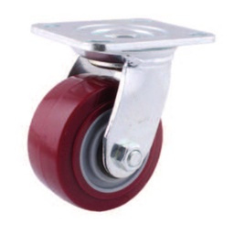 [Y-1065-200] RODAJA MARRON PU GIRA. 8X2"