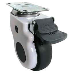 [Y-5005-125] RODAJA USO MEDICO TPR GIRATORIA C/FRENO 5'' x 1-1/4''