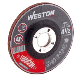 [Z-20150] DISCO D/DESBASTE P/FUNDICION 4-1/2" x 1/4"(6.35) x 7/8" F27 (Emp. c/5 Pzas - Precio x Pza)