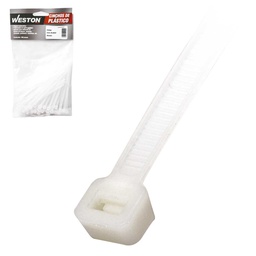 [Z-51208] CINCHO PLASTICO BLANCO 3.6 X 200MM    (bolsa c/100)