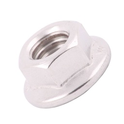 [ZK-30126] TUERCA HEXAGONAL  C/ARANDELA DENTADA INOX. M10-1.50 (Precio x Caja c/50 pzas)