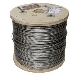 [HK5186] CABLE GALV C/F PVC 3/32-1/8" 7X7 457mt