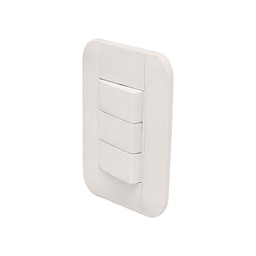 [FU1451] PLACA 3 APAGADORES SENCILLOS CLASICA