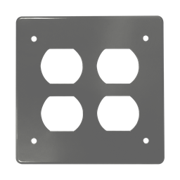 [TPRC019G] TAPA NO METALICA PESADA CUADRADA CIEGA GRIS