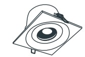 [A1F-0S3S0-G-G5-00] CARCASA CUADRADA DE EMPOTRAR FIJO MR16 GRIS