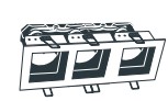 [A1F-0S7S0-G-B3-03] CARCASA CUADRADA DE EMPOTRAR 3 SALIDAS GU10 BLANCO
