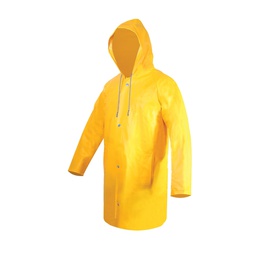 [ECO-1119MD] GABARDINA CORTA AMARILLA IMPERMEABLE ECOFRIENDLY, SELLADA. T-MD.