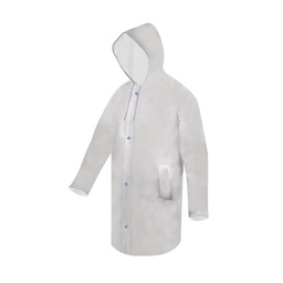 [ECO-1219MD] GABARDINA IMPERMEABLE TRANSPARENTE SELLADA CORTA MD.