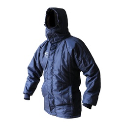 [ECO-4082XG] CHAMARRA ECOTERMOAISLANTE PREMIUM LARGA CON GORRO AJUSTABLE TIPO PASA MONTANA T-2XG.