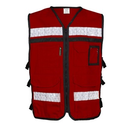[SR-2020GUCR2XG] CHALECO GUINDO ABIERTO TIPO RESCATISTA DE ALGODON TALLA 2XG