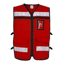 [ECO-2040RCRCH] CHALECO LIGERO TIPO RESCATISTA ROJO T-CH