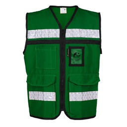 [ECO-2050VCRCH] CHALECO  VERDE  CERRADO TIPO  RESCATISTA  TALLA  CH