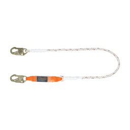 [10763] Linea de vida 1.8m cuerda poliester, absorbedor impacto,ANSI