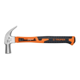 [10851] Martillo cabeza conica 27 mm uña curva, mango fibra vidrio