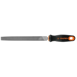 [15311] Lima plana bastarda 8' con mango doble inyeccion, Truper