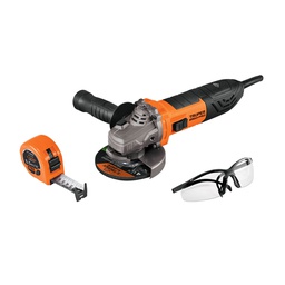 [100250] Esmeriladora 4-1/2' 850 W, lentes de seguridad y flexometro