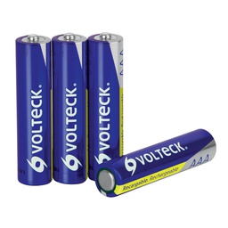 [47201] Blister con 4 pilas AAA recargables uso general, 600 mAh