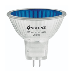 [47249] Lampara de halogeno azul 50 W tipo MR16 en caja, Volteck