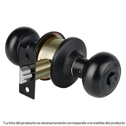 [47912] Cerradura pomo, negro, oval, entrada, Hermex