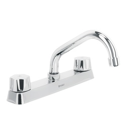 [49238] Mezcladora corta 8' p/fregadero manerales hex cart ceramico