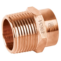 [49654] Conector de cobre, rosca exterior 3/4', Foset