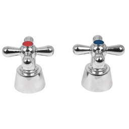 [49780] Juego de manerales de cruceta p/lav-fregadero, cromo, Aqua